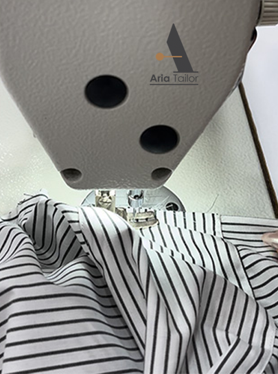 دوخت مراحل اصلی پیراهن مردانه